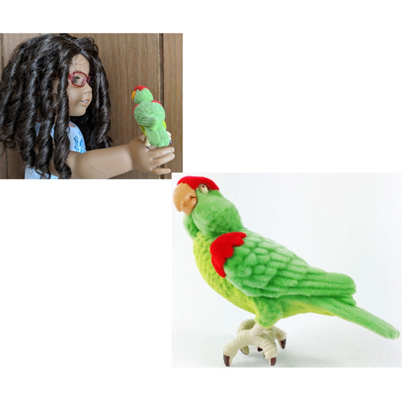 American Girl Doll Cecile Parrot & Games Accessory Pet BIrd Cochon Flocked Toy - Picture 10 of 12